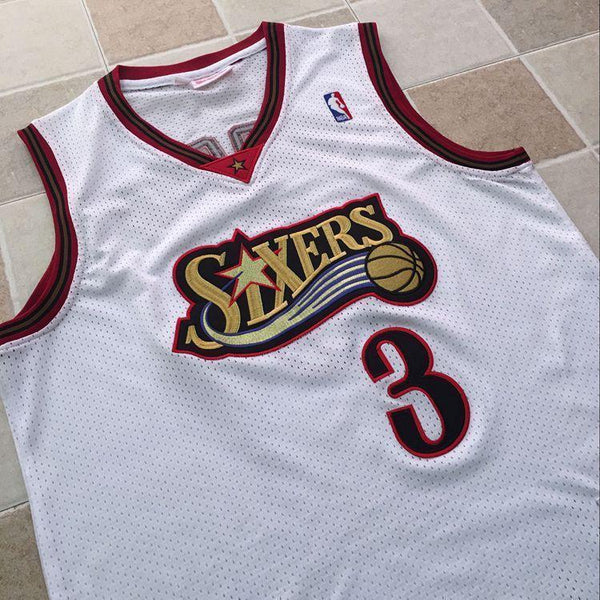 Men 3 Allen Iverson Jersey White Philadelphia 76ers Jersey Fanatics - fastssd - NBA Jersey - nRevo
