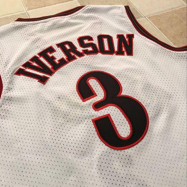 Men 3 Allen Iverson Jersey White Philadelphia 76ers Jersey Fanatics - fastssd - NBA Jersey - nRevo