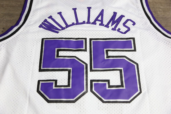 Men 55 Jason Williams Jersey White Sacramento Kings Throwback Swingman - fastssd - NBA Jersey - nRevo