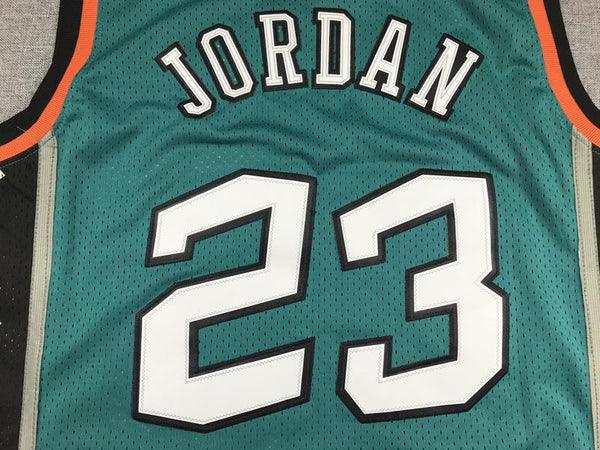 Men 23 Michael Jordan Jersey Dark Green Chicago Bulls Jersey Hardwood Classics