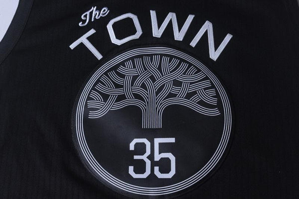 Men 35 Kevin Durant the Town Jersey Black Golden State Warriors Player - fastssd - NBA Jersey - nRevo