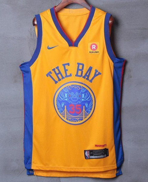 Men 35 Kevin Durant the Bay Jersey Yellow Golden State Warriors Player - fastssd - NBA Jersey - nRevo