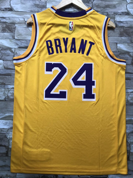 New Men 24 Kobe Bryant Jersey Yellow Los Angeles Lakers Swingman Jersey - fastssd - NBA Jersey - nRevo