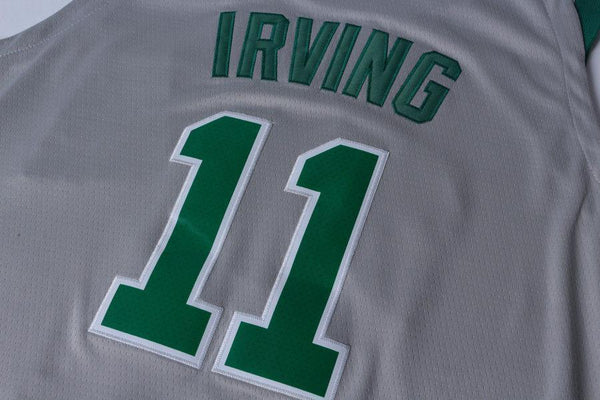 Men Boston Celtics 11 Kyrie Irving Jersey Gray Authentic Player - fastssd - NBA Jersey - nRevo