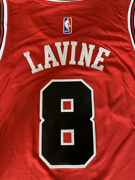 Men 08 Zach LaVine Jersey Red Chicago Bulls Jersey Swingman Fanatics