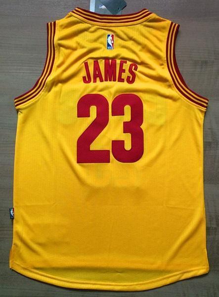 Men CAVS 23 Lebron James Swingman Jersey Yellow Cleveland Cavaliers Jersey - fastssd - NBA Jersey - nRevo