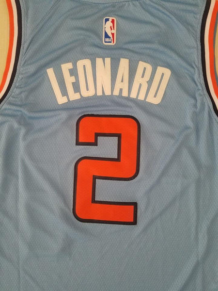 Men 02 Kawhi Leonard Jersey Grey Los Angeles Clippers Jersey Swingman Fanatics