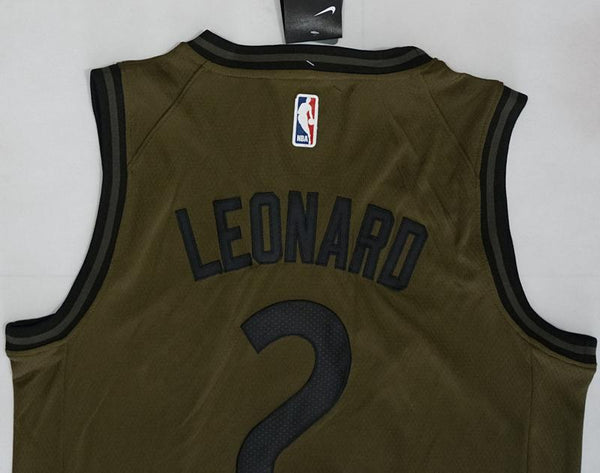 Men 02 Kawhi Leonard Jersey Dark Olive Toronto Raptors Jersey Swingman Fanatics