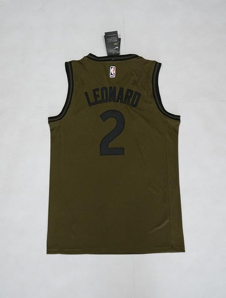 Men 02 Kawhi Leonard Jersey Dark Olive Toronto Raptors Jersey Swingman Fanatics