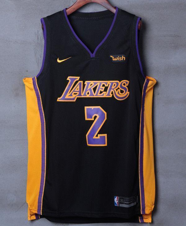 Men 2 Lonzo Ball Jersey Black Los Angeles Lakers Jersey Swingman Player - fastssd - NBA Jersey - nRevo