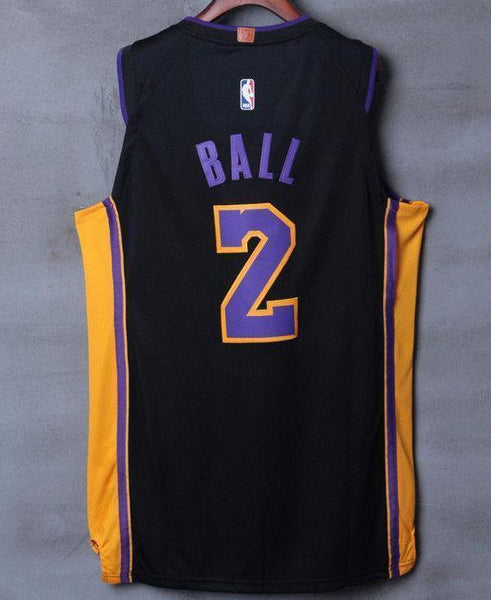 Men 2 Lonzo Ball Jersey Black Los Angeles Lakers Jersey Swingman Player - fastssd - NBA Jersey - nRevo