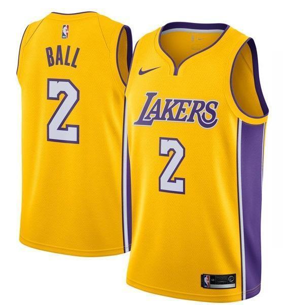 Men 2 Lonzo Ball Jersey Yellow Los Angeles Lakers Jersey Swingman Fanatics - fastssd - NBA Jersey - nRevo