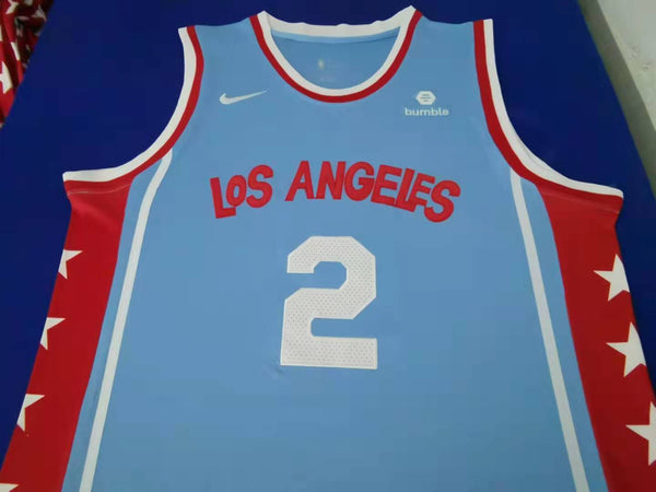 Men 02 Kawhi Leonard Jersey Blue Los Angeles Clippers Jersey Swingman Fanatics - fastssd - NBA Jersey - nRevo