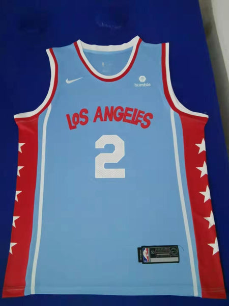 Men 02 Kawhi Leonard Jersey Blue Los Angeles Clippers Jersey Swingman Fanatics - fastssd - NBA Jersey - nRevo