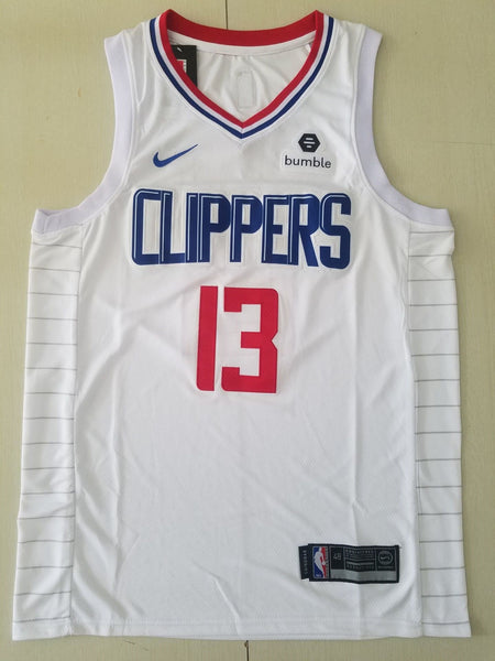 Men 13 Paul George Jersey White Los Angeles Clippers Jersey Swingman Fanatics - fastssd - NBA Jersey - nRevo
