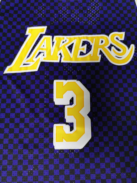 Men 3 Anthony Davis Jersey Purple Los Angeles Lakers Jersey Hardwood Classics - fastssd - NBA Jersey - nRevo