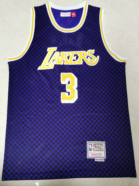 Men 3 Anthony Davis Jersey Purple Los Angeles Lakers Jersey Hardwood Classics - fastssd - NBA Jersey - nRevo