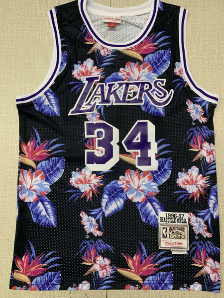 Men 34 Shaquille O'Neal Jersey Flora Los Angeles Lakers Jersey Swingman Fanatics - fastssd - NBA Jersey - nRevo