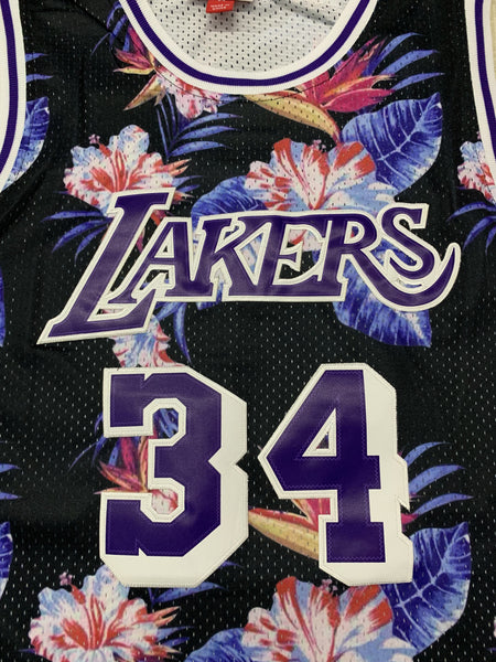 Men 34 Shaquille O'Neal Jersey Flora Los Angeles Lakers Jersey Swingman Fanatics - fastssd - NBA Jersey - nRevo
