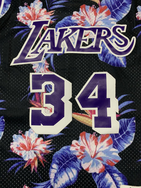 Men 34 Shaquille O'Neal Jersey Flora Los Angeles Lakers Jersey Swingman Fanatics - fastssd - NBA Jersey - nRevo