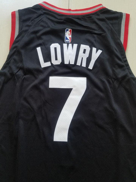 Men 07 Kyle Lowry Jersey Black Toronto Raptors Jersey Swingman Fanatics