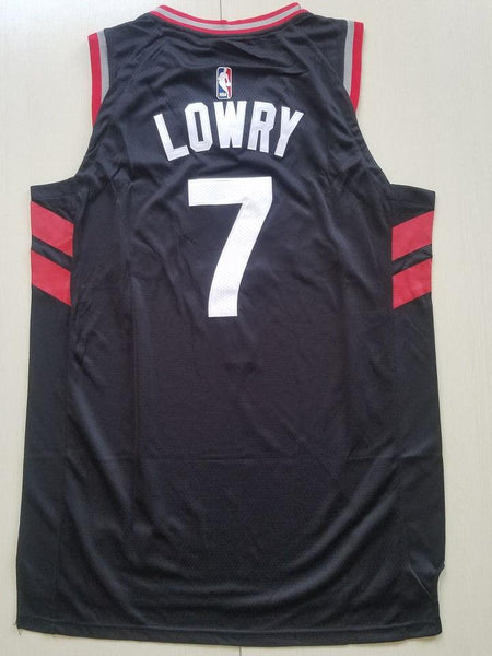 Men 07 Kyle Lowry Jersey Black Toronto Raptors Jersey Swingman Fanatics