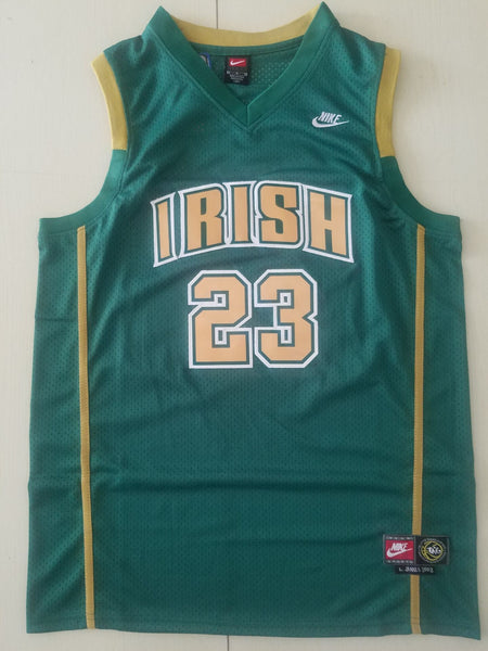 Men 23 Lebron James Jersey Green Mary Irish High School Jersey Swingman - fastssd - NBA Jersey - nRevo