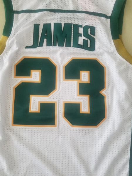 Men 23 Lebron James Jersey White Mary Irish High School Jersey Swingman - fastssd - NBA Jersey - nRevo