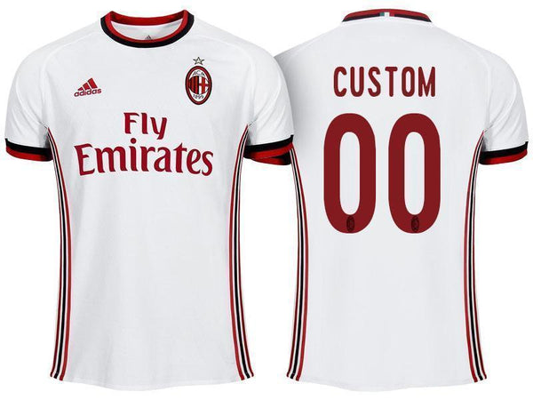 Men 00 Custom Jersey Away Soccer AC Milan Jersey 2018 Serie A - fastssd - Soccer Jersey - CrazyKill