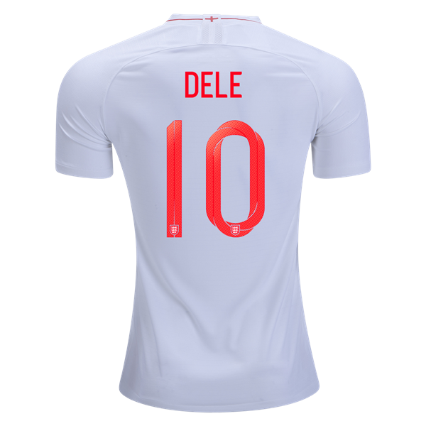 Men #10 Dele Jersey Home England Jersey 2018 FIFA World Cup - fastssd - Soccer Jersey - CrazyKill