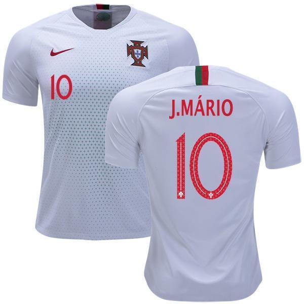Men #10 J.Mario Jersey Away Portugal National 2018 FIFA World Cup - fastssd - Soccer Jersey - CrazyKill