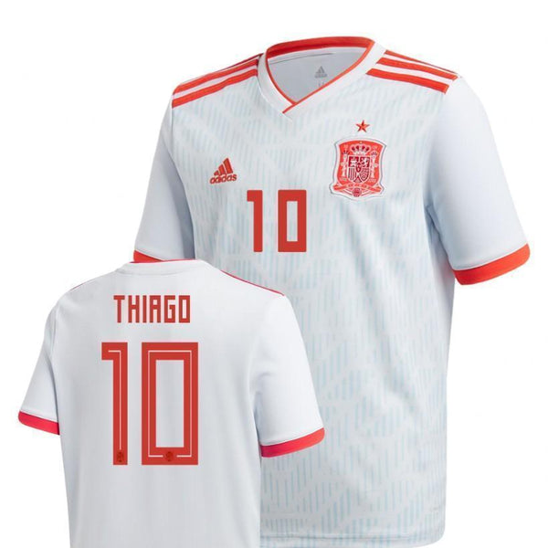 Men #10 Thiago Jersey Away Spain National 2018 FIFA World Cup - fastssd - Soccer Jersey - CrazyKill