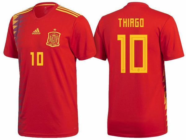 Men #10 Thiago Jersey Home Spain National 2018 FIFA World Cup - fastssd - Soccer Jersey - CrazyKill