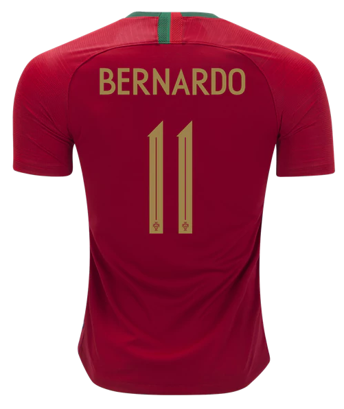 Men #11 Bernardo Jersey Home Portugal National 2018 FIFA World Cup - fastssd - Soccer Jersey - CrazyKill