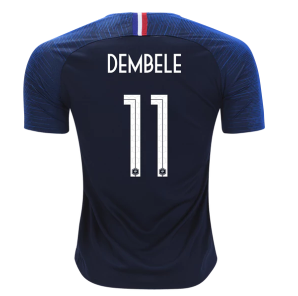 Men #11 Dembele Jersey Blue France National 2018 FIFA World Cup - fastssd - Soccer Jersey - CrazyKill