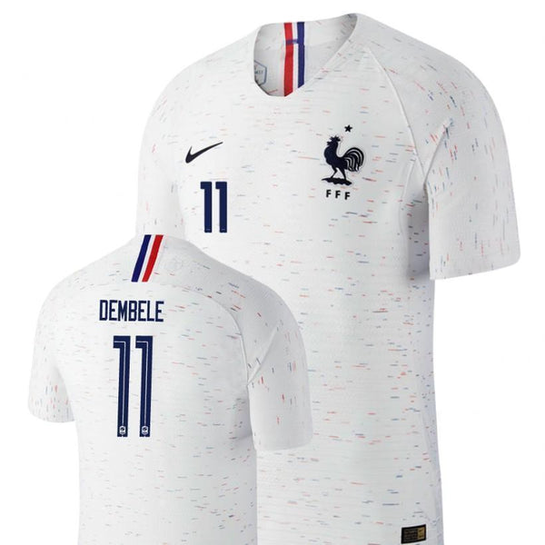 Men #11 Dembele Jersey White France National 2018 FIFA World Cup - fastssd - Soccer Jersey - CrazyKill