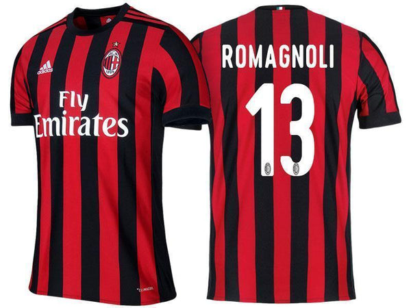 Men 13 Alessio Romagnoli Jersey Home Soccer AC Milan Jersey 2018 Serie A - fastssd - Soccer Jersey - CrazyKill