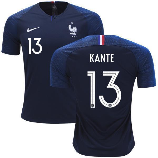 Men #13 Kante Jersey Blue France National 2018 FIFA World Cup - fastssd - Soccer Jersey - CrazyKill