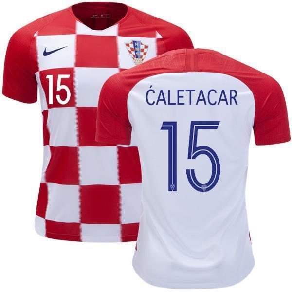 Men #15 Dulje ĆaletaCar Jersey Croatia National 2018 FIFA World Cup Player - fastssd - Soccer Jersey - CrazyKill