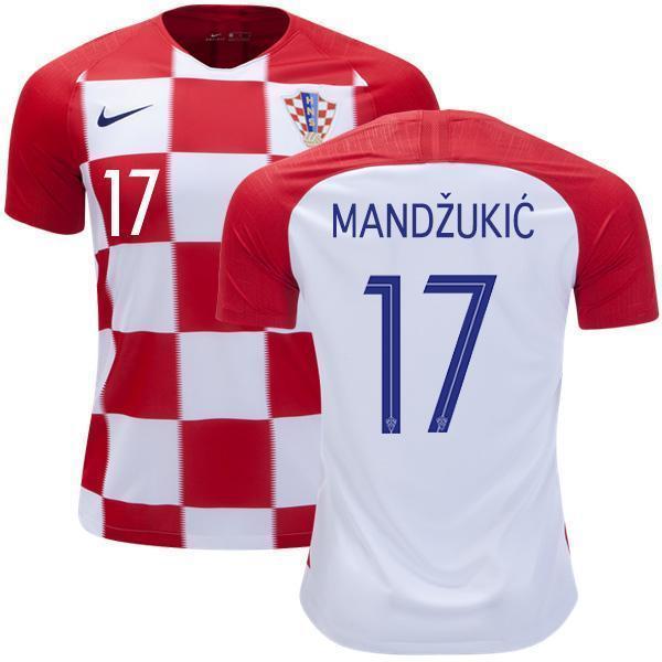 Men #17 Mario Mandžukić Jersey Croatia National 2018 FIFA World Cup Player - fastssd - Soccer Jersey - CrazyKill