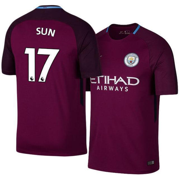 Men 17 Sun Jihai Jersey Away Soccer Manchester City Jersey Premier League - fastssd - Soccer Jersey - CrazyKill