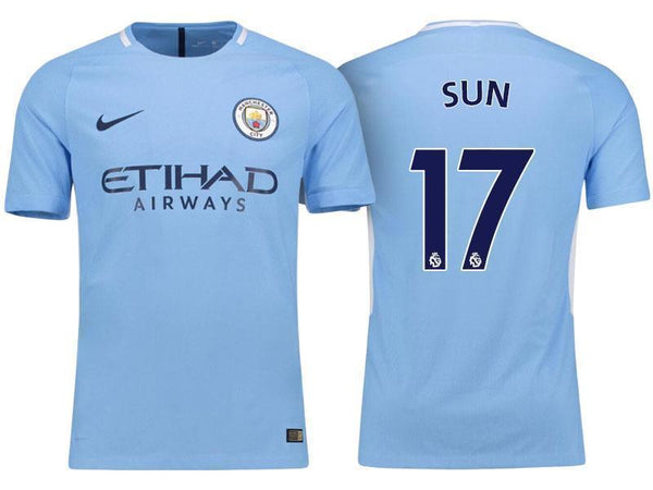 Men 17 Sun Jihai Jersey Home Soccer Manchester City Jersey Premier League - fastssd - Soccer Jersey - CrazyKill