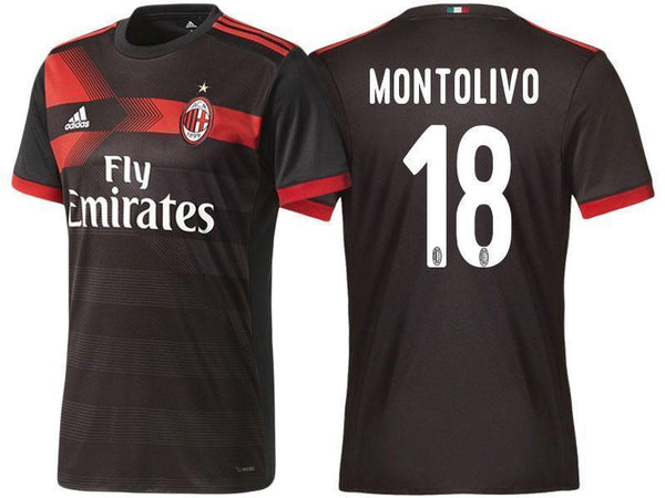 Men 18 Riccardo Montolivo Jersey Away Soccer AC Milan Jersey 2018 Serie A - fastssd - Soccer Jersey - CrazyKill