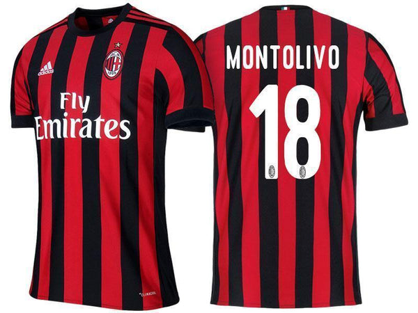 Men 18 Riccardo Montolivo Jersey Home Soccer AC Milan Jersey 2018 Serie A - fastssd - Soccer Jersey - CrazyKill