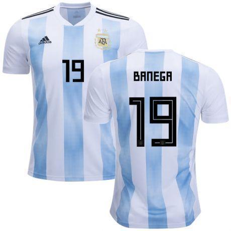 Men #19 Éver Banega Jersey Argentina National 2018 FIFA World Cup Player - fastssd - Soccer Jersey - CrazyKill