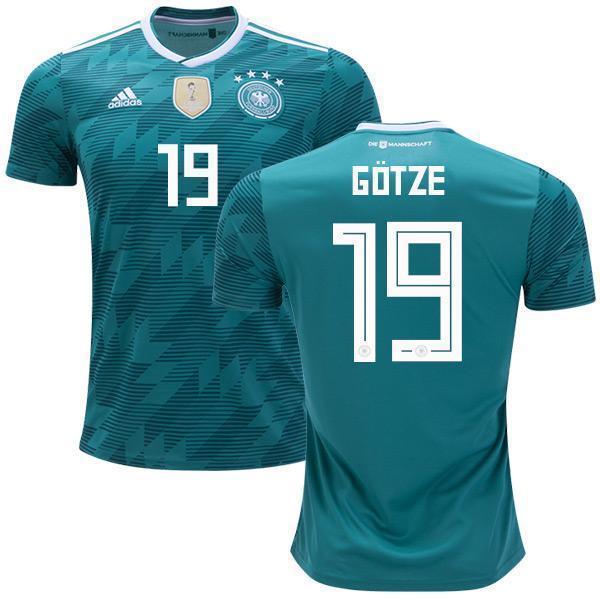 Men #19 Gotze Jersey Away Germany National 2018 FIFA World Cup - fastssd - Soccer Jersey - CrazyKill