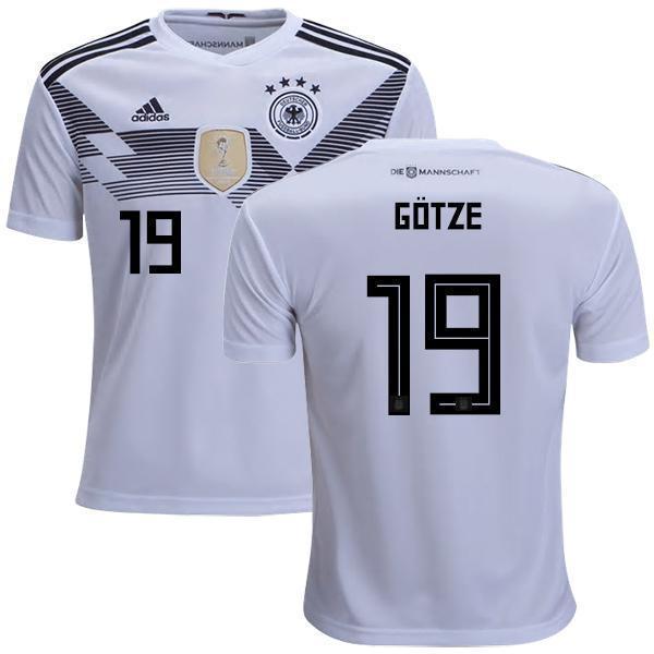 Men #19 Gotze Jersey Home Germany National 2018 FIFA World Cup - fastssd - Soccer Jersey - CrazyKill