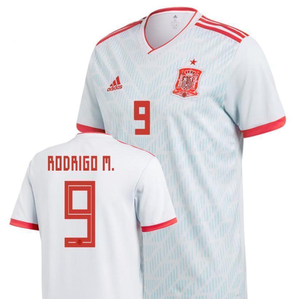 Men #9 Rodrigo Jersey Away Spain National 2018 FIFA World Cup - fastssd - Soccer Jersey - CrazyKill