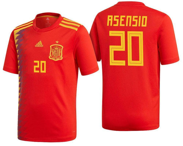 Men #20 Asensio Jersey Home Spain National 2018 FIFA World Cup - fastssd - Soccer Jersey - CrazyKill