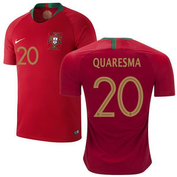Men #20 Quaresma Jersey Home Portugal National 2018 FIFA World Cup - fastssd - Soccer Jersey - CrazyKill